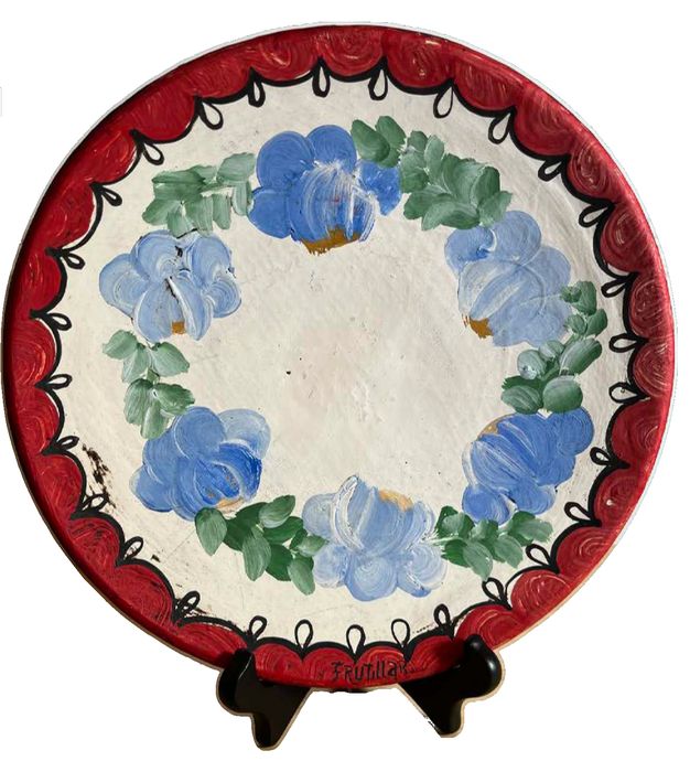 Chilean Signed Hand-Painted Ceramic Decorative Plate