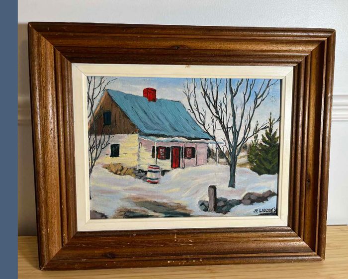 1958 Original Signed Oil Painting (Winter Scene)