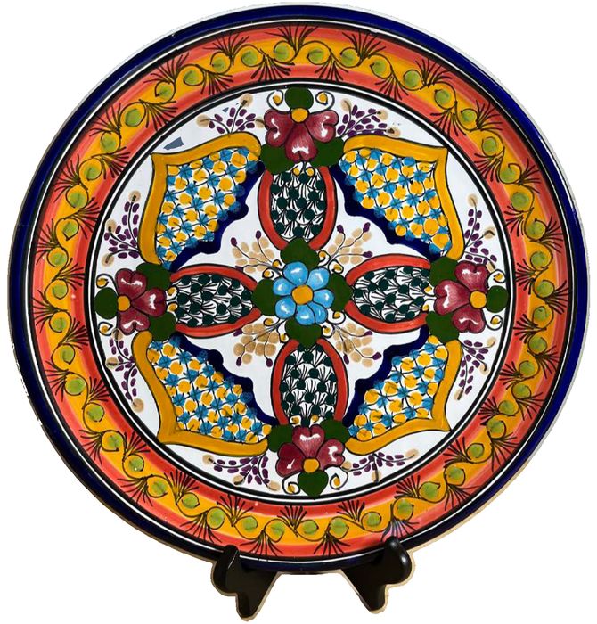 Authentic Mexican Talavera Decorative Plate with Stunning Colors