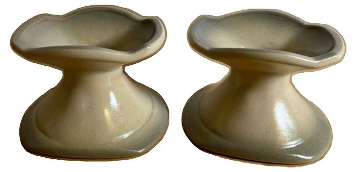 Pair of vintage ceramic Calla lily candle holders